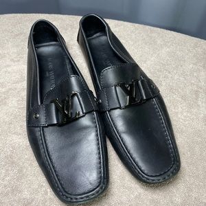 Men’s Louis Vuitton black Loafers size 9 VGUC